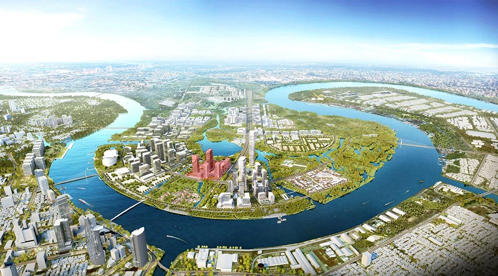 Sơ đồ vị trí dự án tại khu chức năng số 2A khu đô thị mới Thủ Thiêm