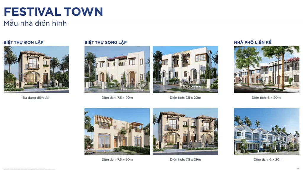 Mẫu nhà điển hình Festival Town