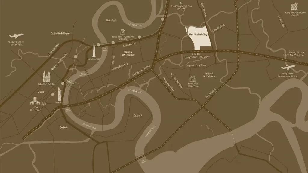 Sơ đồ vị trí khu đô thị nằm ở đâu?