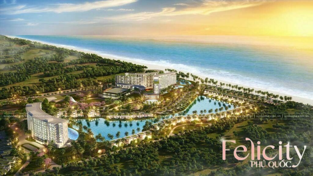 Hình phối cảnh tổ hợp nghỉ dưỡng Felicity Phú Quốc
