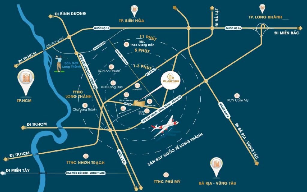 STC Long Thành Sở hữu vị trí vàng