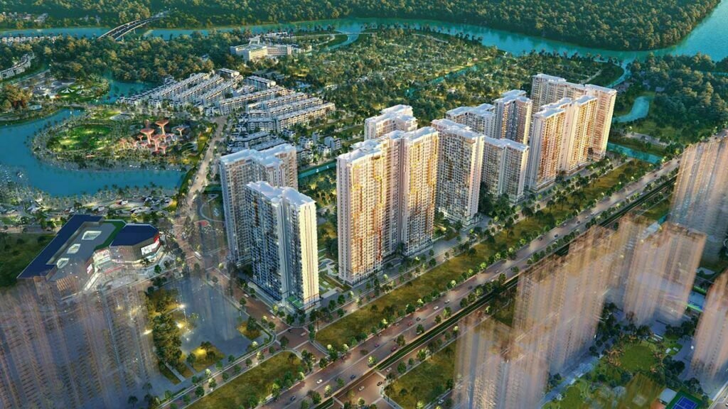 Hình phối cảnh dự Lumiere Boulevard trong khu đô thị Vinhomes Grand Park