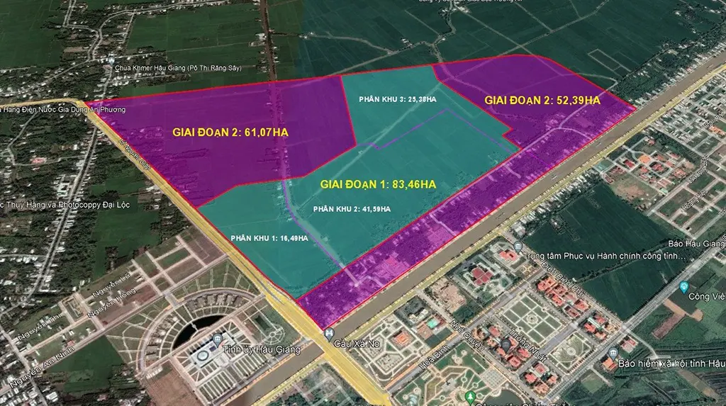 Quy hoạch các giai đoạn của dự án