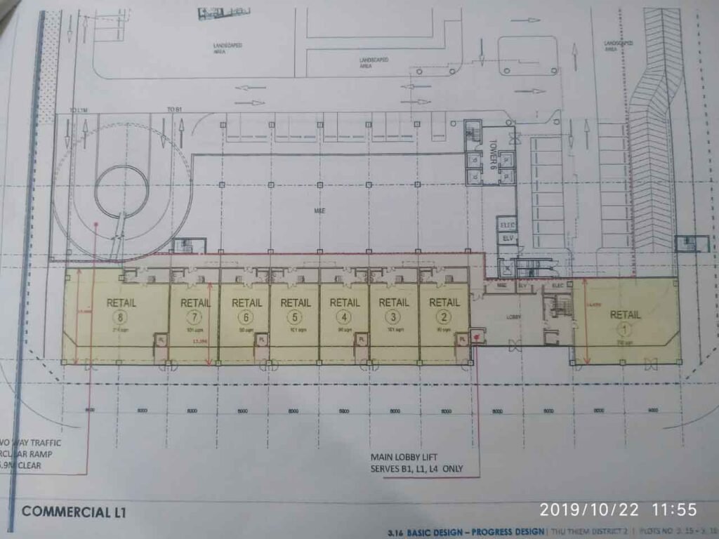 Thiết kế mặt bằng 8 căn Shophouse