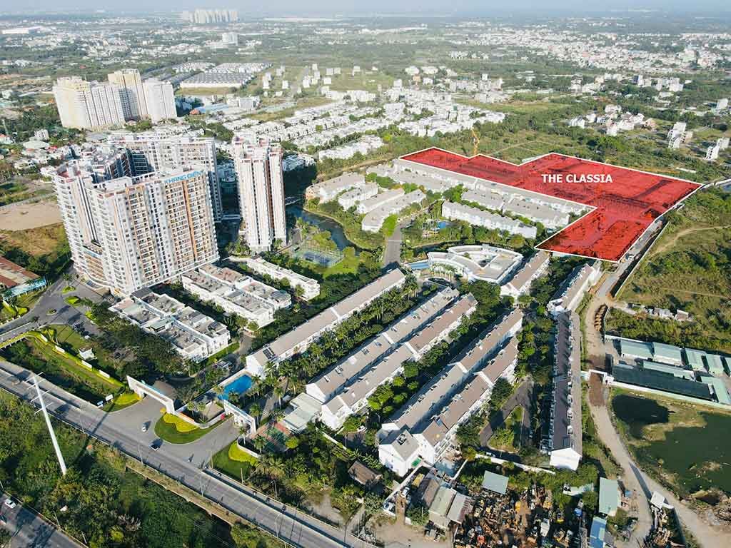 Hình ảnh thực tế dự án The Classia nằm liền kề Verosa Park