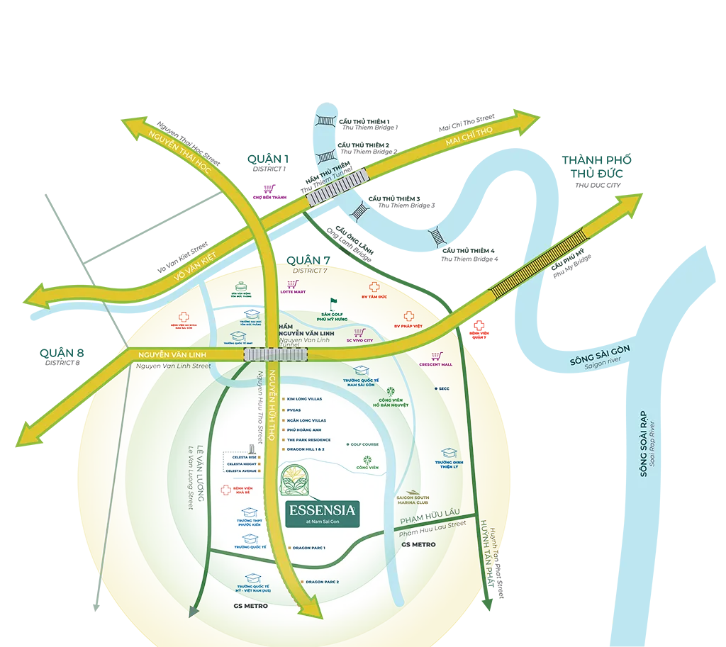 Toạ độ vàng của dự án Essensia Sky