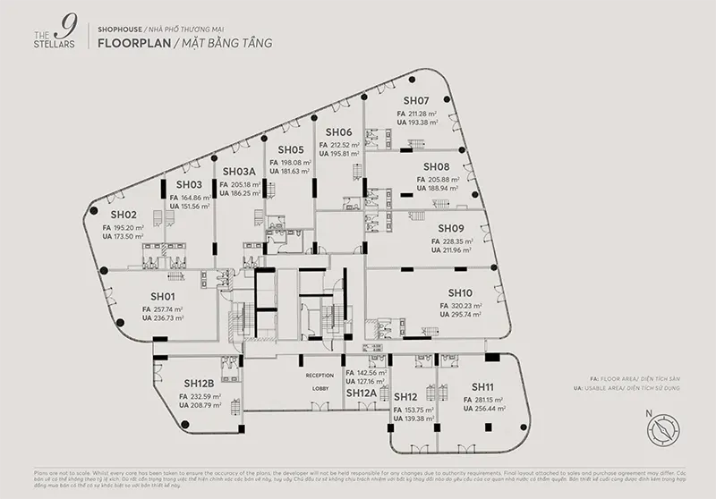 Mặt bằng tầng nhà phố thương mại The Alta