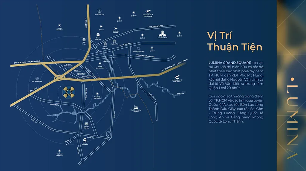 Bản đồ vị trí khu đô thị Lumina Grand Square