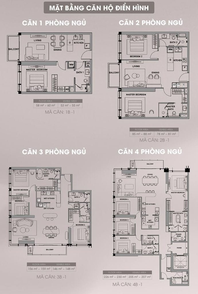 Mặt bằng căn hộ điển hình