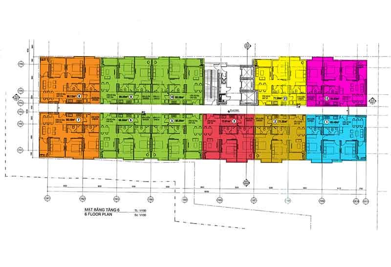 Mặt bằng căn hộ Park View Residence Quận Bình Thạnh