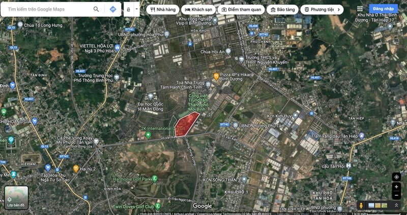 Bản đồ vị trí dự án Sycamore Bình Dương