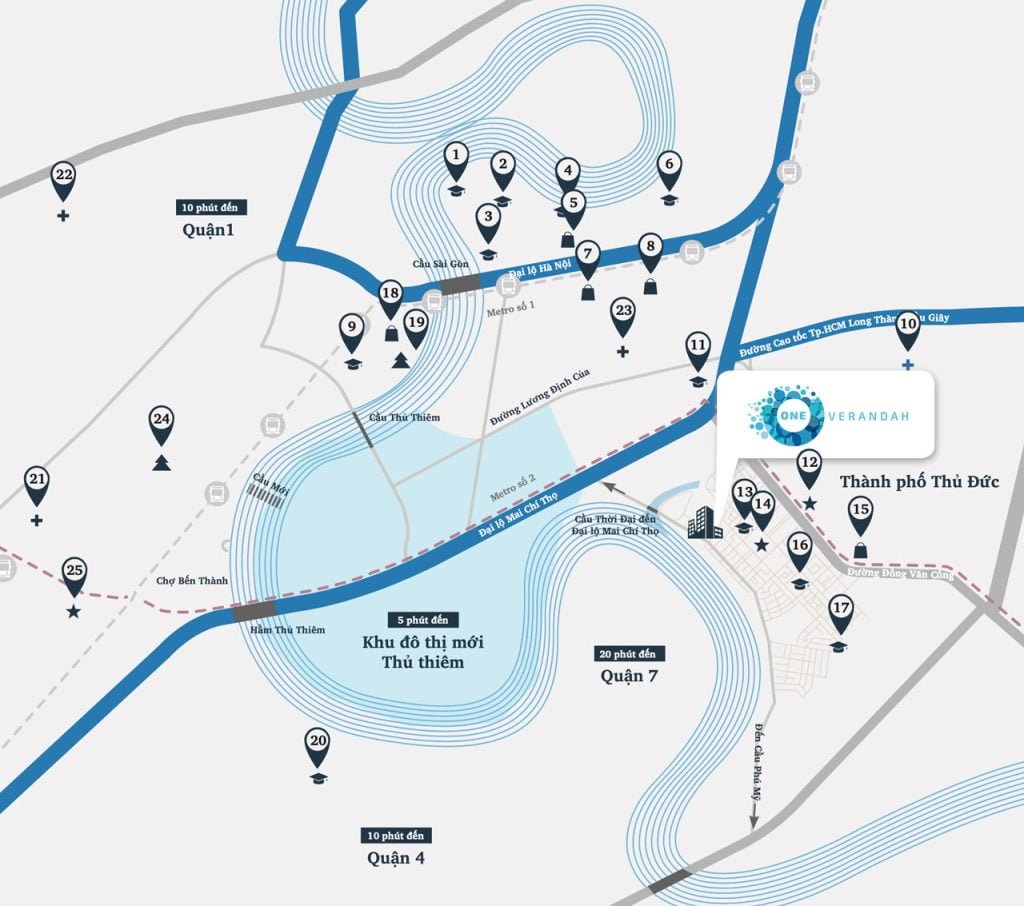 Bản đồ vị trí dự án One Verandah