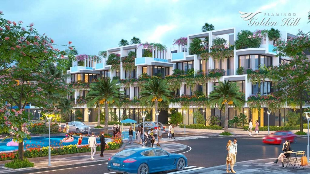 Khu biệt thự nhìn từ bên ngoài