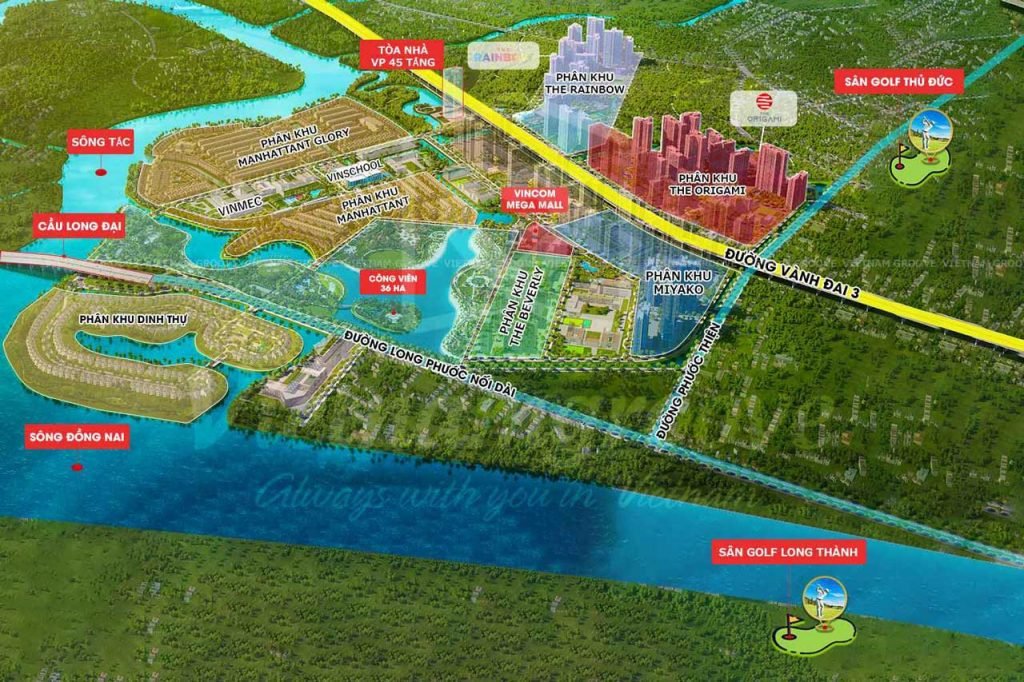 Các phân khu chức năng trong đại đô thị Vinhomes Grand Park