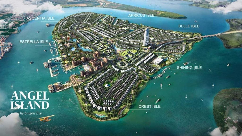 Mặt bẳng tổng thể dự án với 6 phân khu chức năng