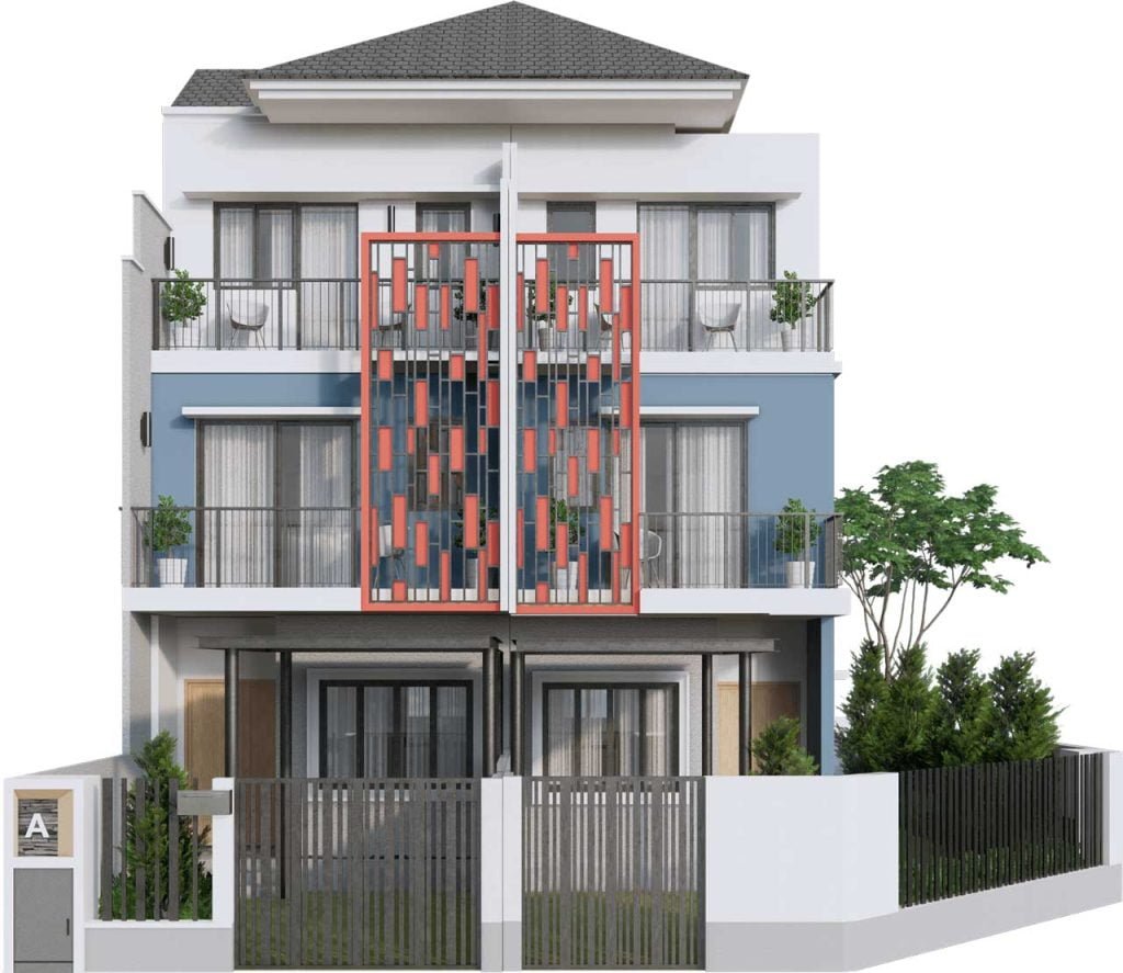 Mặt trước căn nhà