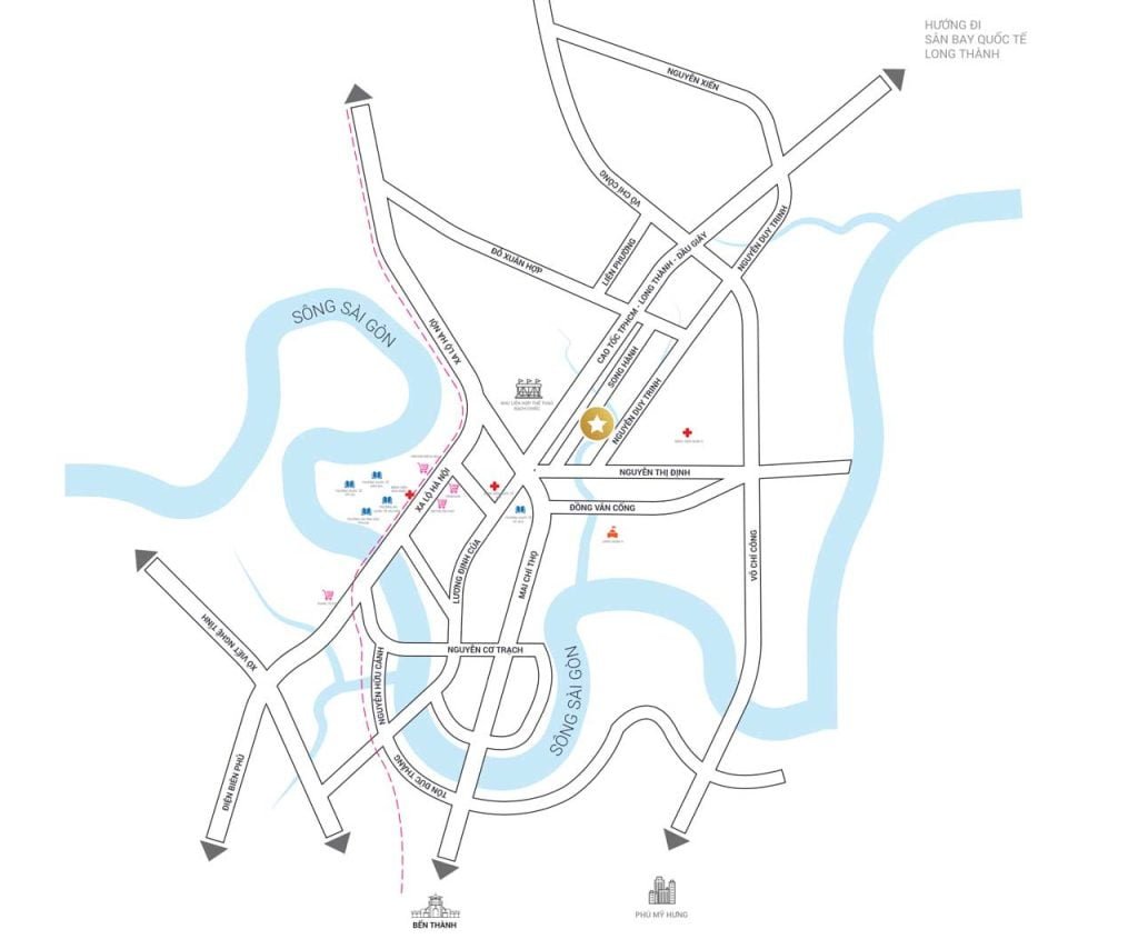 Vị trí dự án Senturia An Phú