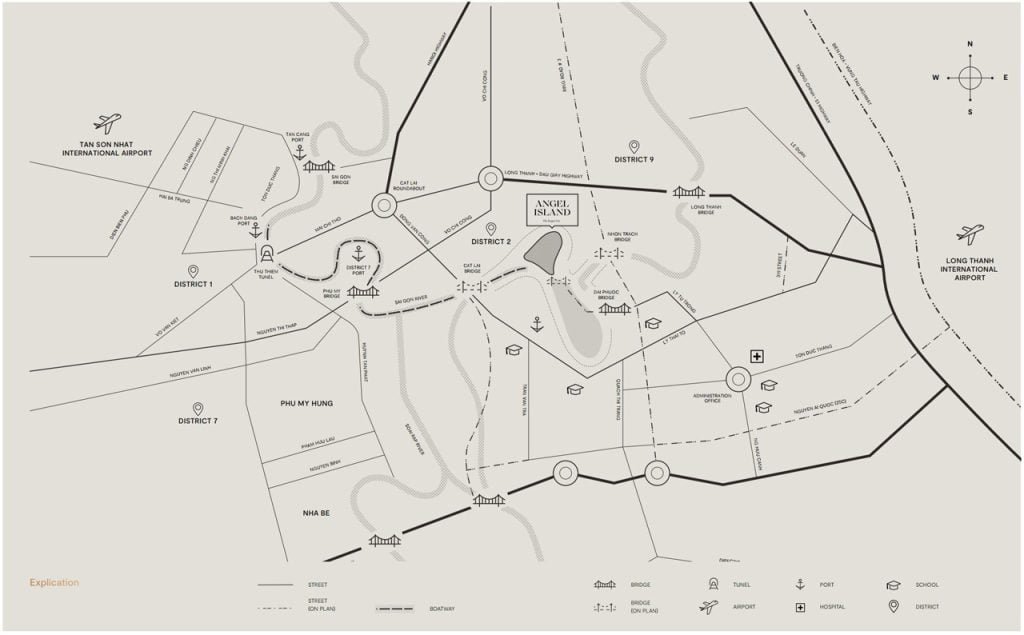 Vị trí dự án Angel Island thuộc huyện Nhơn Trạch tỉnh Đồng Nai