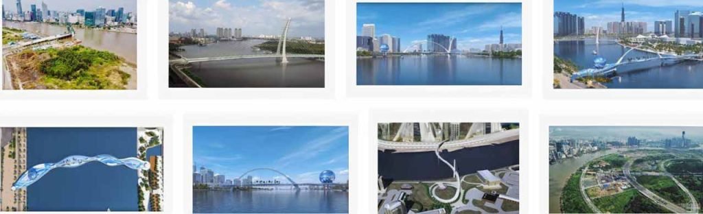 Các phương án thiết kế cầu đi bộ vượt sông Sài Gòn