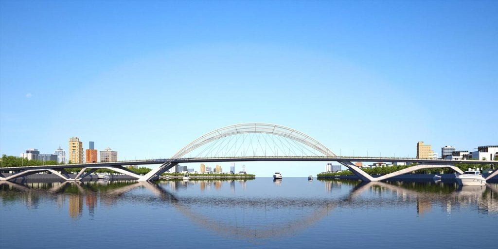 Hình phối cảnh cầu Thủ Thiêm 4