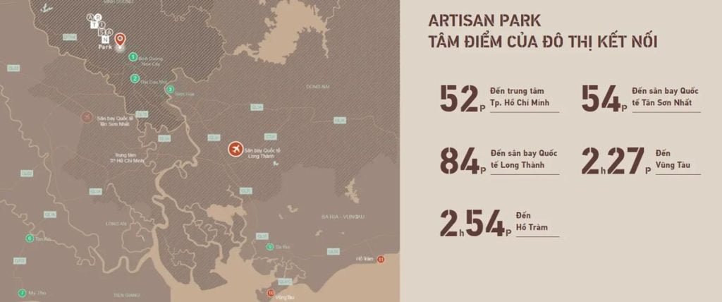 Vị trí dự án nằm ở trung tâm thành phố mới Bình Dương