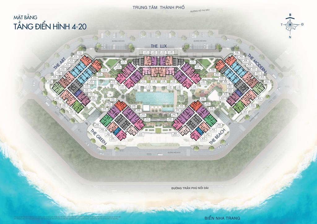 Mặt bằng căn hộ tầng điển hình 4-20