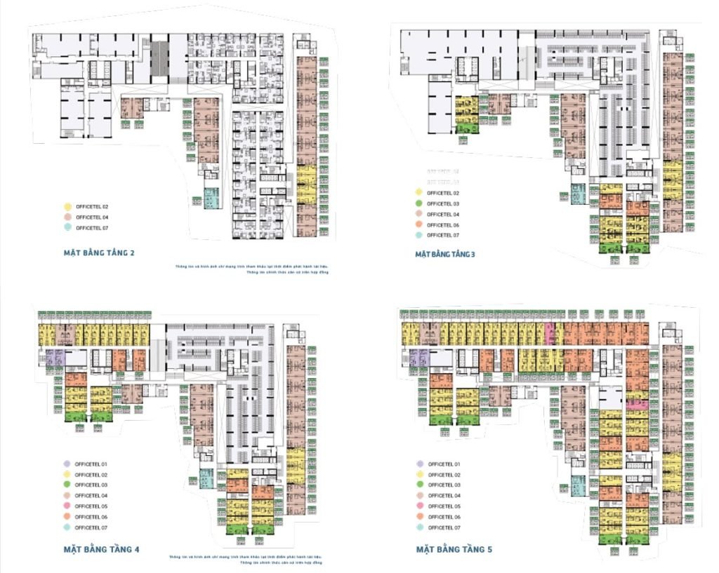 Mặt bằng Officetel Picity Sky Park
