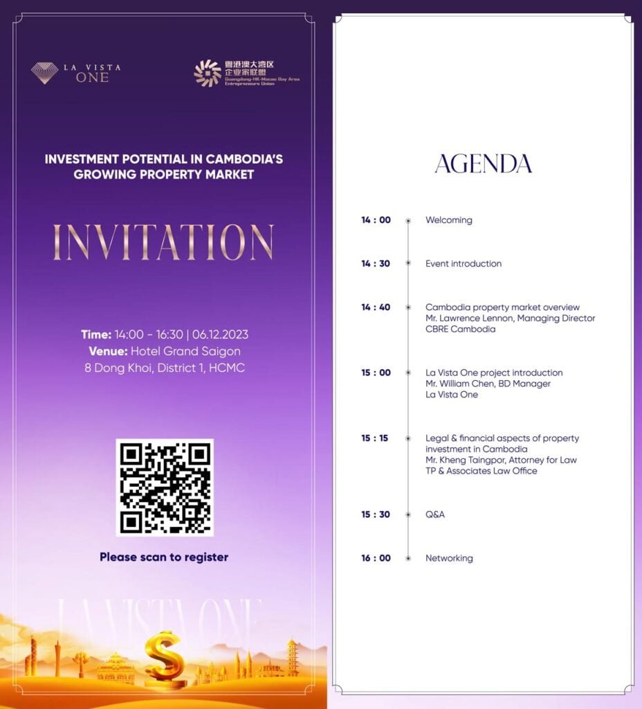 Thư mời hội thảo dự án La Vista One Campodia