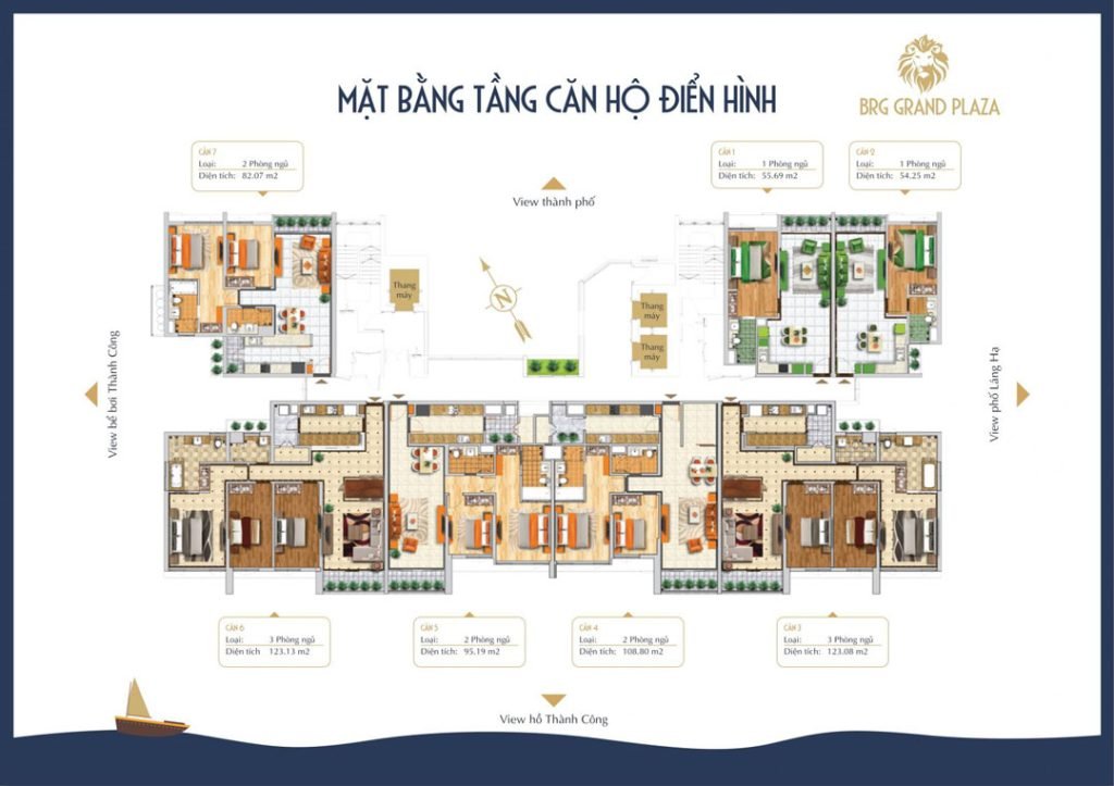 Mặt bằng căn hộ Diamond Park Plaza