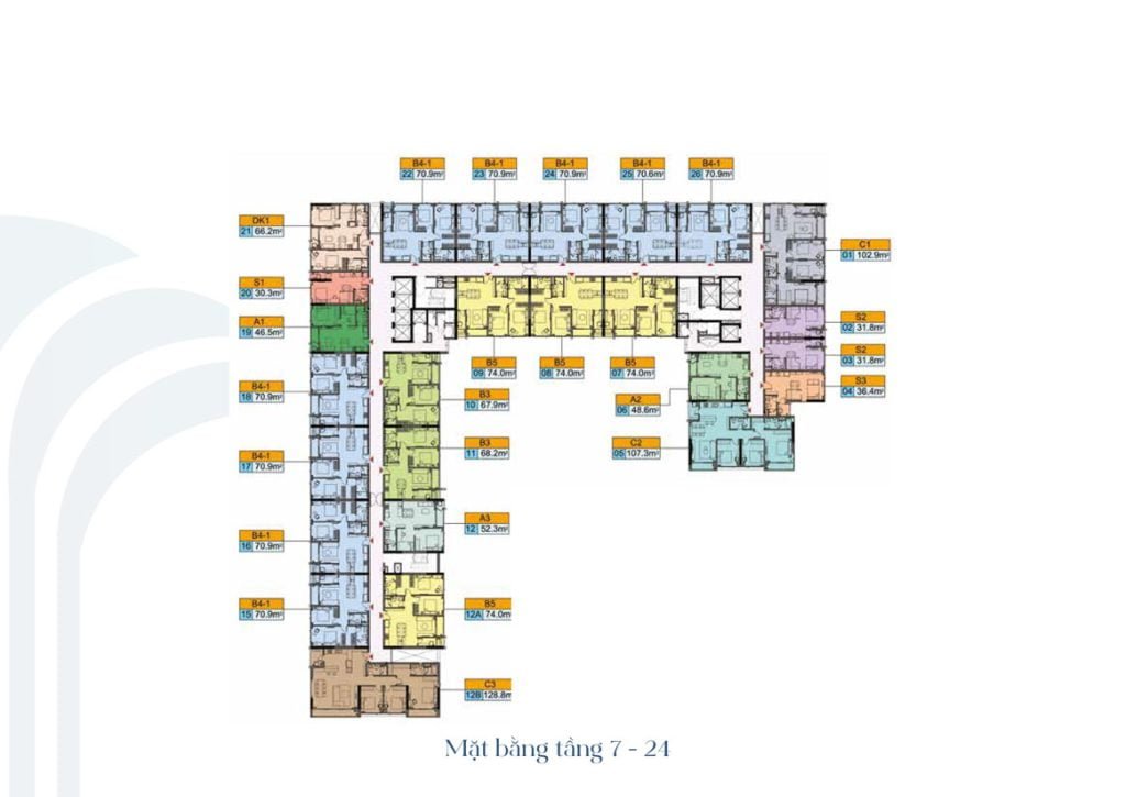 Mặt bằng căn hộ Sentosa Sky Park