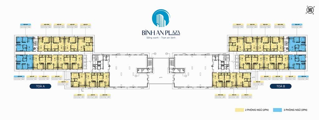 Mặt bằng căn hộ Bình An Plaza Thanh Hoá
