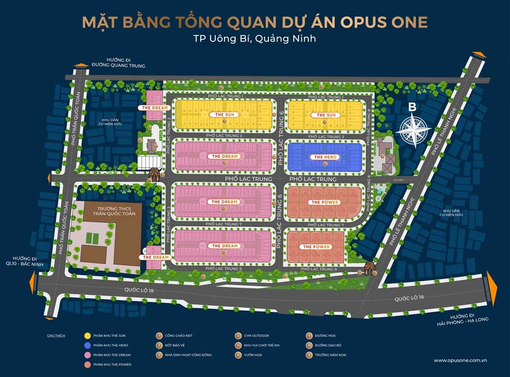 Mặt bằng Dự án Opus One Uông Bí