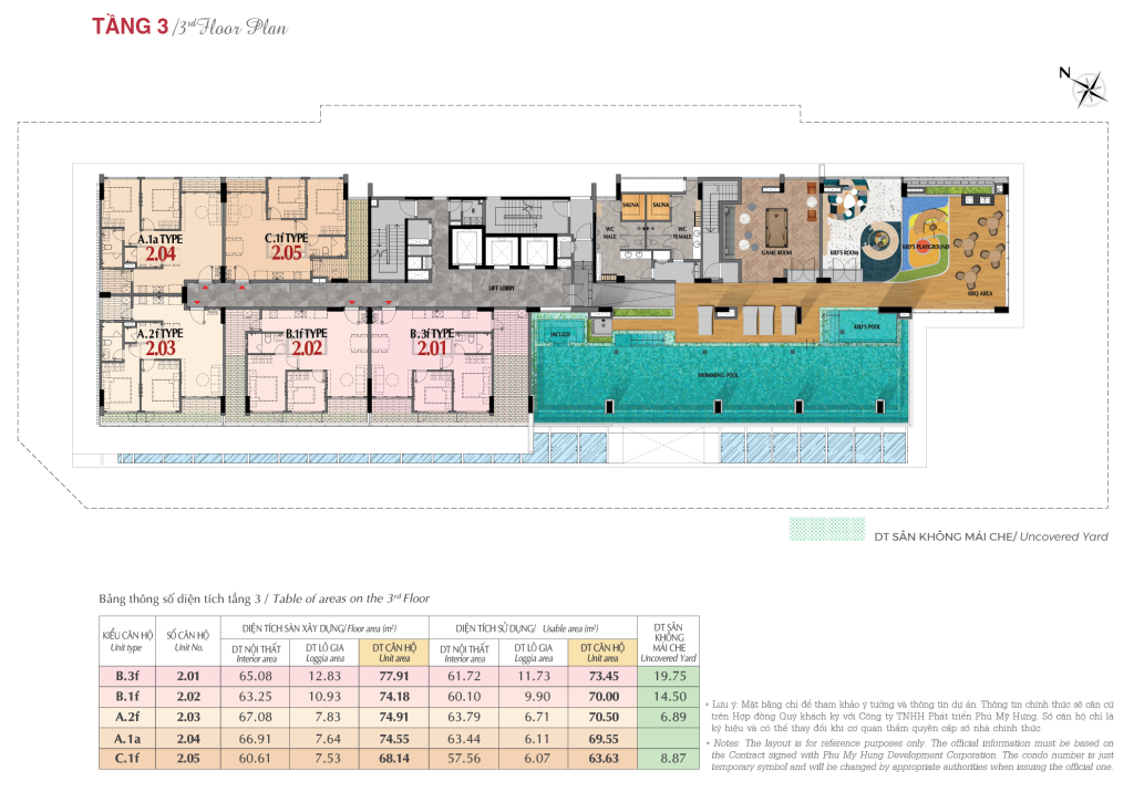 Tầng 3 có hồ bơi