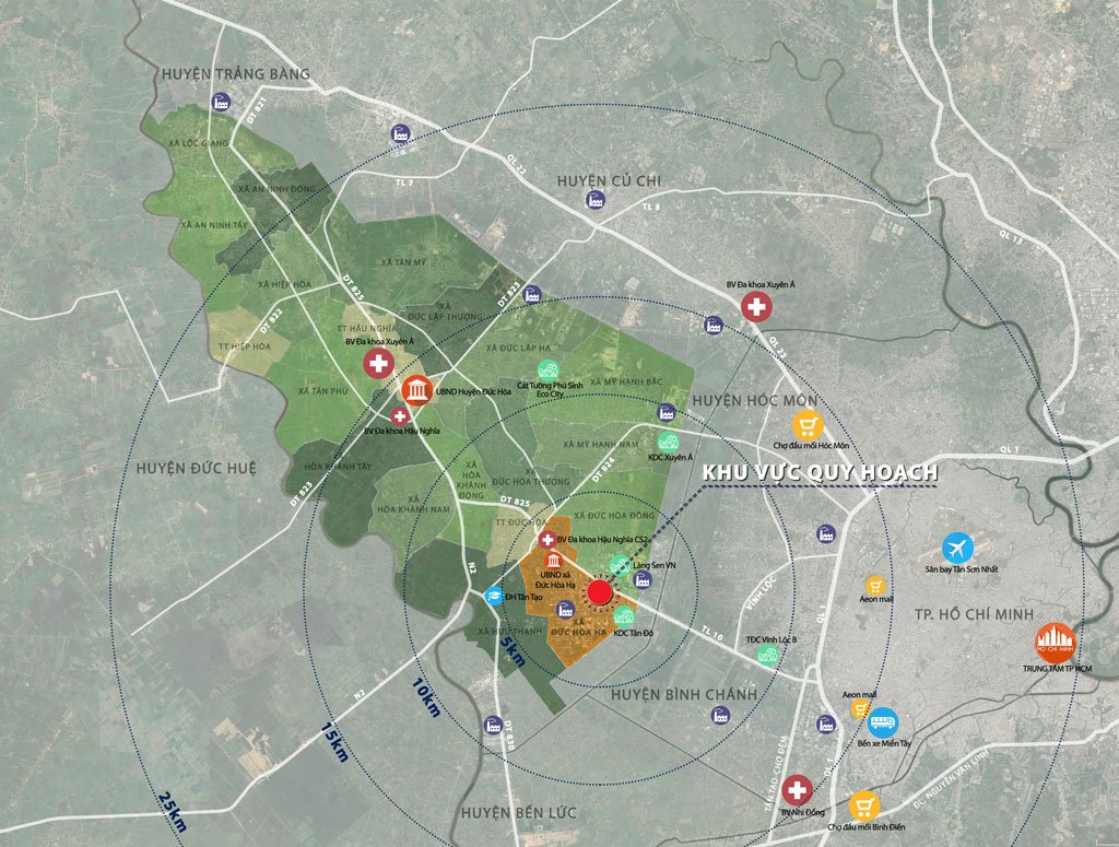 Bản đồ vị trí Khu đô thị Bình An Đức Hòa