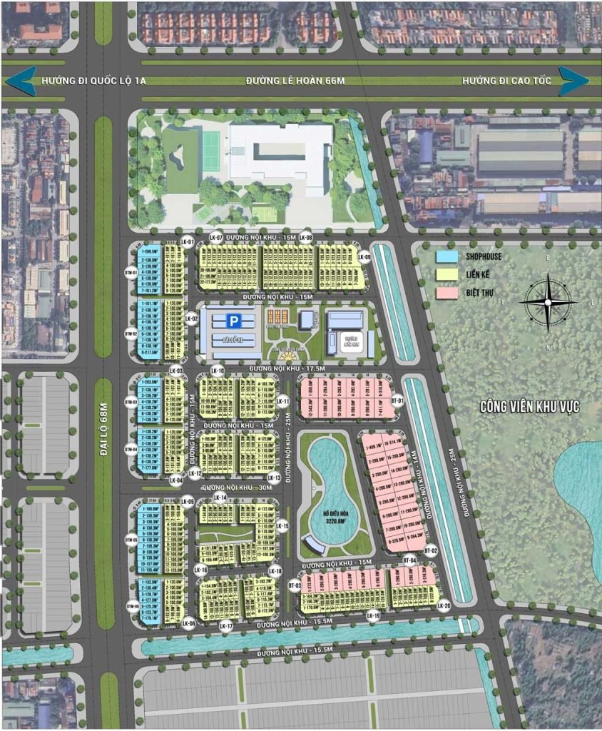 Mặt bằng dự án Tân Thanh Elite City