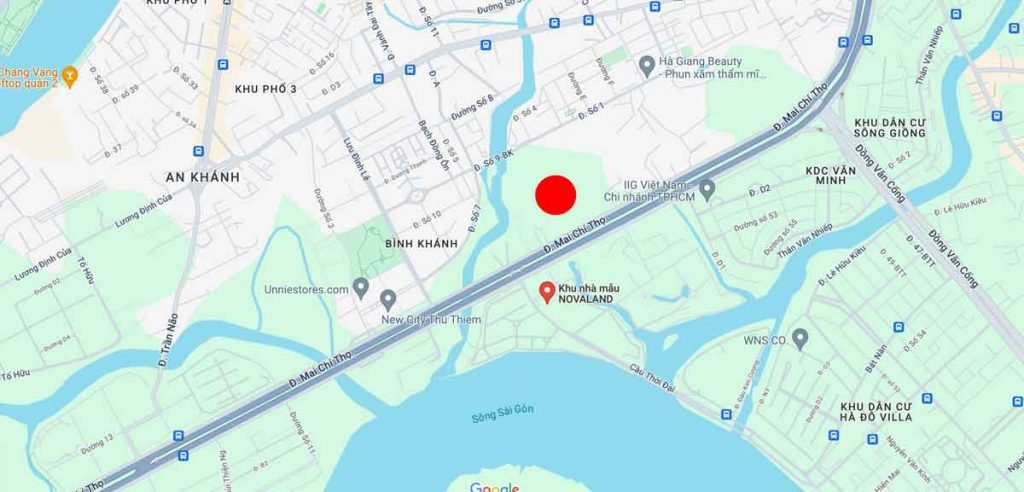 Bản đồ vị trí dự án The East Valley