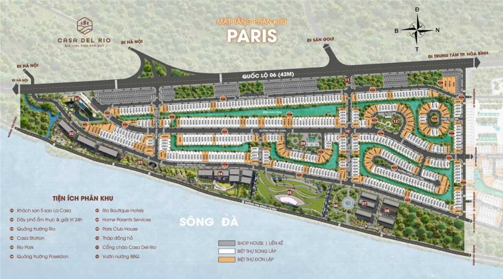 Mặt bằng phân khu Paris