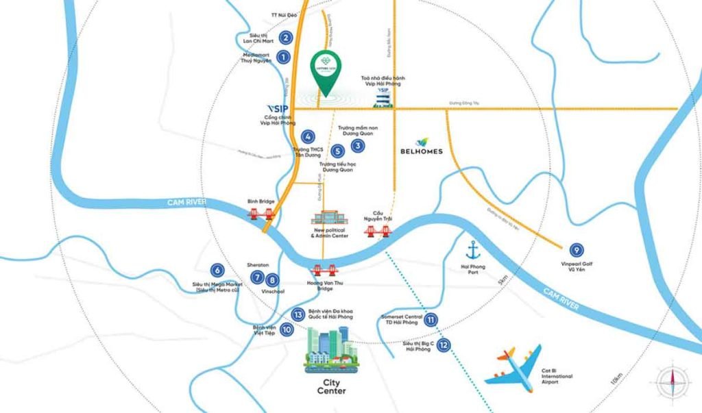 Vị trí dự án Sapphire Gem Hải Phòng