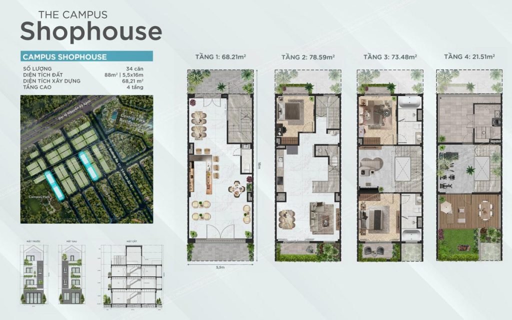 Thiết kế Shophouse The Campus