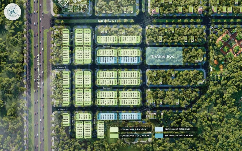 Tổng thể mặt bằng của dự án