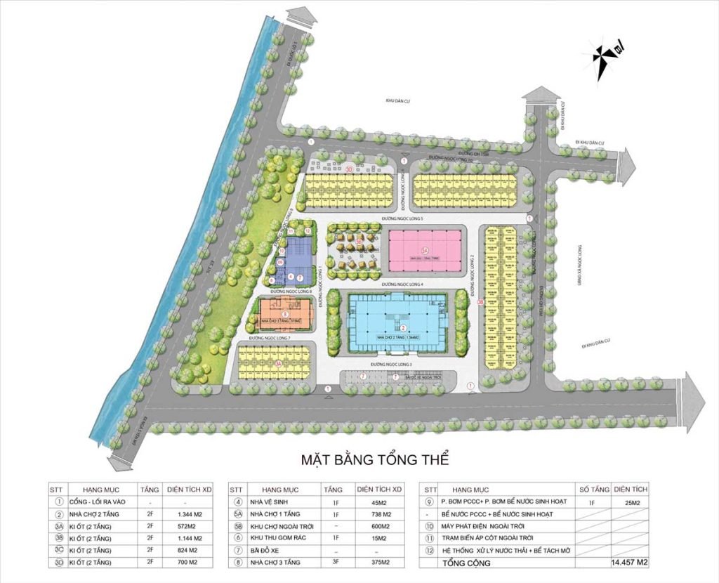 Mặt bằng tổng thể của dự án