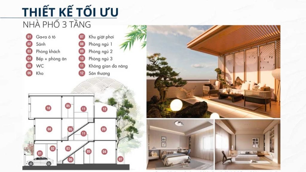 Nhà phố Cát Tường J-Home 3 tầng