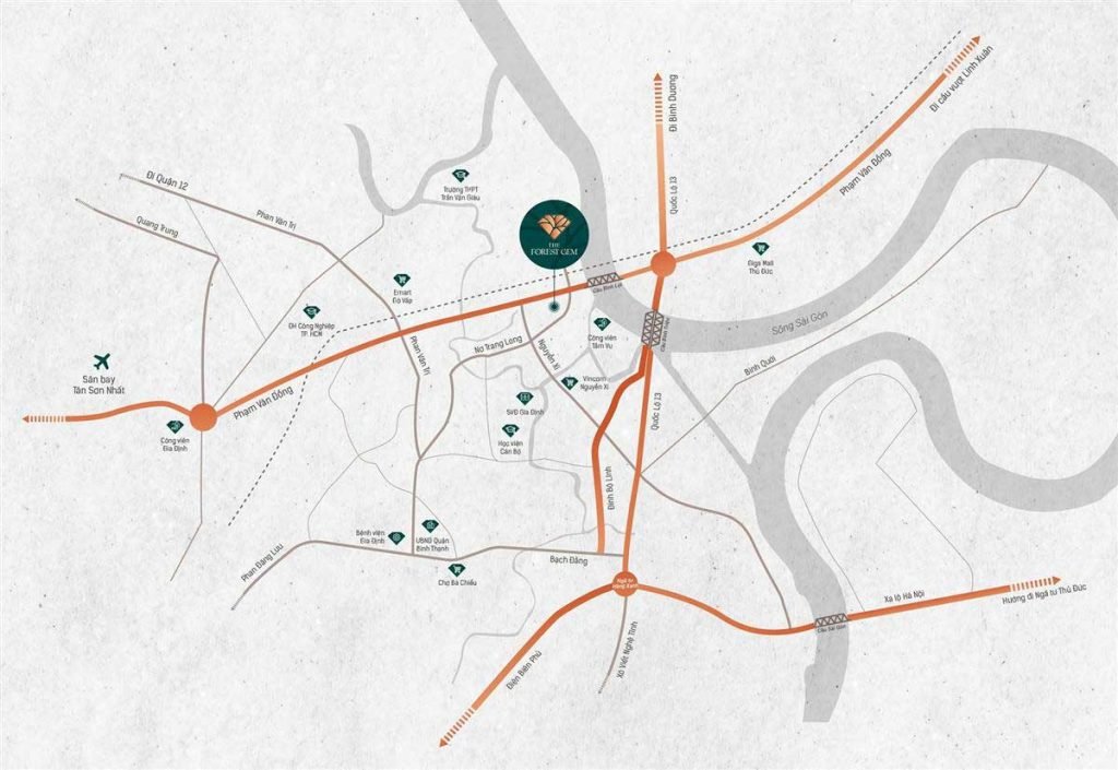 Bản đồ vị trí dự án tại trung tâm Quận Bình Thạnh