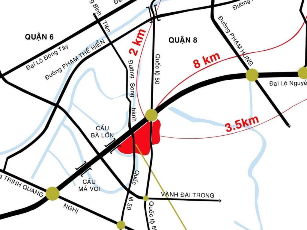 Vị trí dự án Happy City Bình Chánh