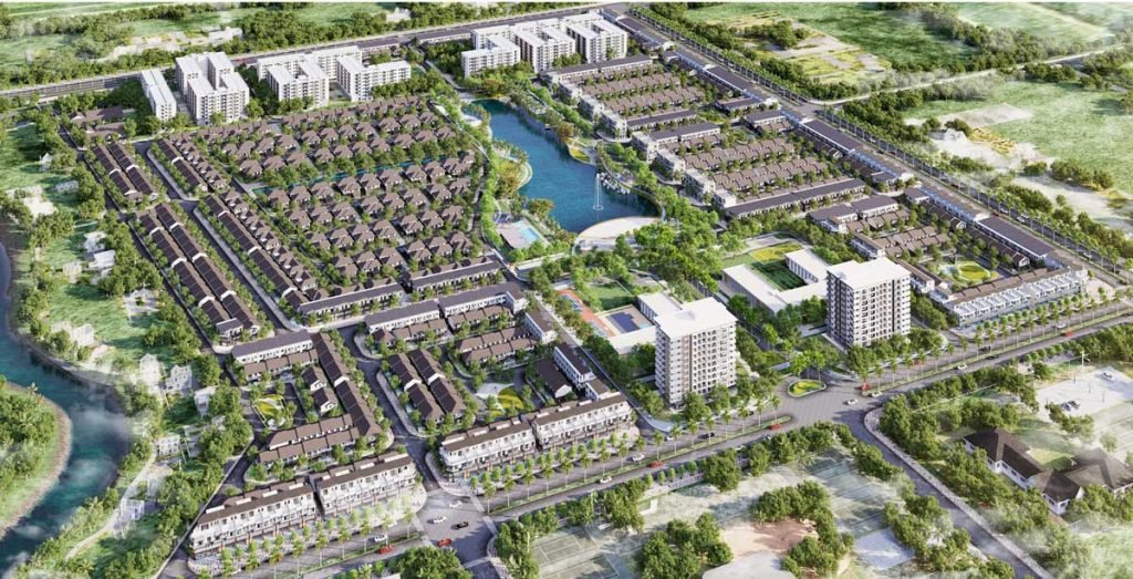 Hình phối cảnh dự án khu đô thị Nam Long II Central Lake