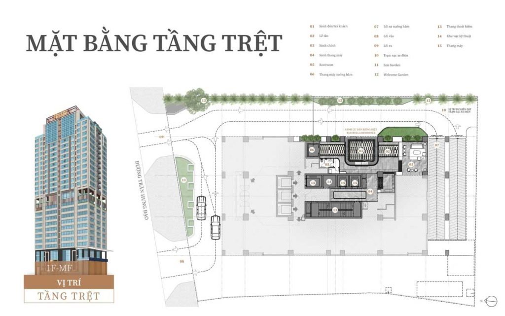 Mặt bằng tầng trệt